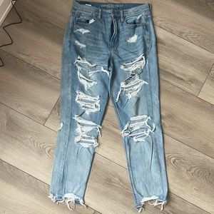 American Eagle Ripped Mom Jeans